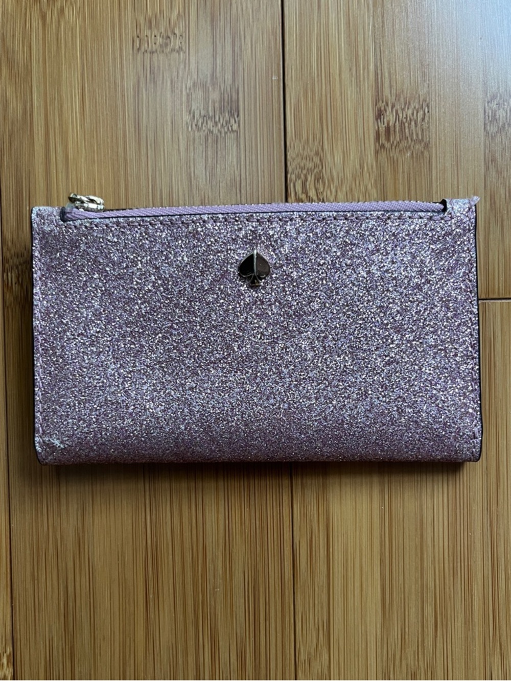 Kate Spade glitter zip wallet - pink